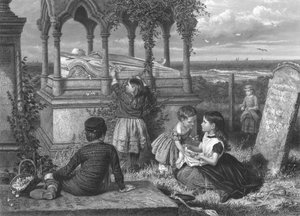 Das Grab von Grace Darling, um 1851-1886 von John Godfrey