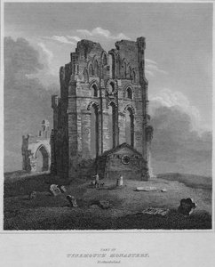 Teil des Klosters Tynemouth. Northumberland, 1814