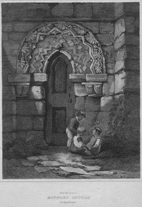 Südportal - Mitford Kirche, Northumberland, 1814