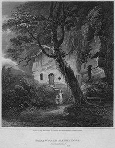 Warkworth-Einsiedelei, Northumberland, 1814