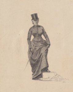 Dame mit Reitgerte