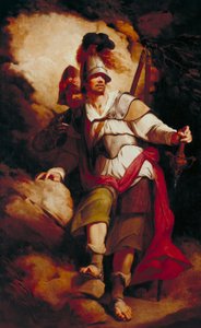 Sir Arthegal, der Ritter der Gerechtigkeit, mit Talus, dem Eisernen Mann (aus Spensers 