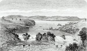 Die Ripon-Fälle - der Nil fließt aus dem Victoria N