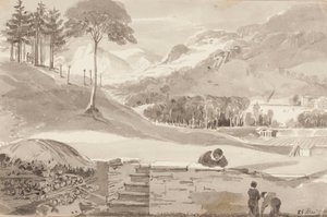 Brathay Feld, Lake District, Cumbria, 1819 von John Harden