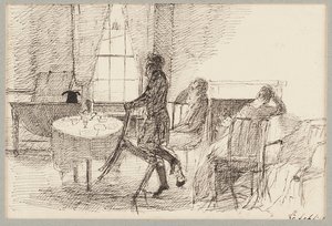 Innenraum mit Figuren von John Harden
