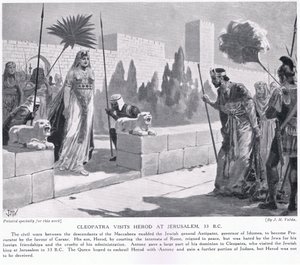 Kleopatra besucht Herodes in Jerusalem 33 v. Chr.