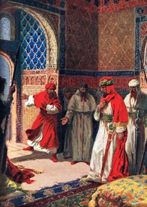Der letzte Rat von Boabdil in der Alhambra, 1492, Illustration aus 