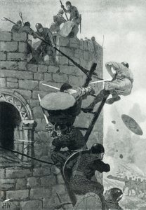 Die Belagerung von Carmarthen Castle von John Harris Valda