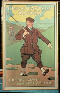 Die Ostküste: Ideal zum Golfen. Plakat für die Great Eastern Railway von John Hassall