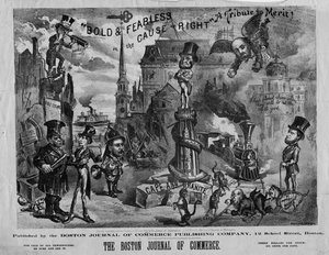 Kühn und furchtlos im Dienste des Rechts: eine Hommage an das Verdienst!, veröffentlicht von Boston Journal of Commerce, 1873
