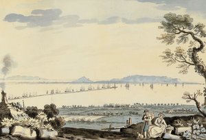Blick auf die Dublin Bay und den Hafen, Hill of Howth von John Henry Campbell