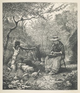 Tafel 22. Eine Frau, die draußen kocht, aus 