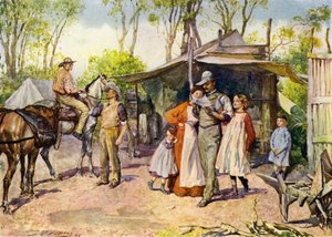 Briefzustellung im australischen Busch von John Henry Frederick (after) Bacon