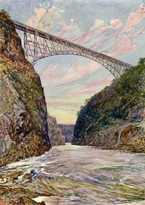 Die Brücke über die Victoriafälle, Rhodesien