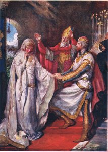 Die Hochzeit von König Artus und Königin Guinevere, Illustration für 