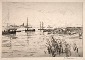 Der Holland-Deich von John Henry Twachtman