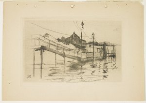 Das Alte Zollhaus in Bridgeport (Kleine Platte), 1888-1889 von John Henry Twachtman