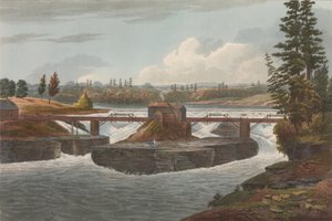 Glenns Falls Nr. 6 aus dem Hudson River Portfolio, 1822