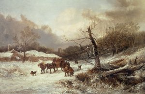 Winter an den Grenzen des Sherwood Forest von John Holland