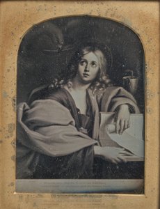 Kopie des Gemäldes St. Johannes der Evangelist von Domenichino von John Jabez Edwin Mayall