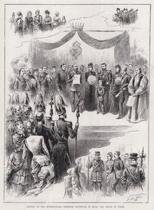 Eröffnung der Internationalen Fischereiausstellung durch HRH den Prinzen von Wales (Gravur) von John Jellicoe