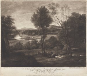 Ein Blick auf Petersham & Twickenham Meadows von Richmond Hill