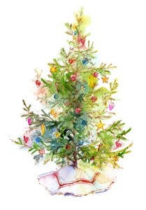 Weihnachtsbaum mit Rock, 2016 von John Keeling