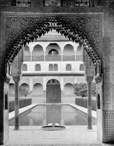 Hof der Myrten, Alhambra, Spanien, 1893 von John L. Stoddard