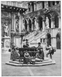 Hof des Dogenpalastes, Venedig, spätes 19. Jahrhundert