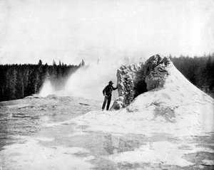 Krater des Riesen-Geysirs, Yellowstone-Nationalpark, USA, 1893