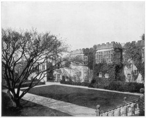 Haddon Hall bei Bakewell, Derbyshire, England, Ende 19. Jahrhundert von John L. Stoddard