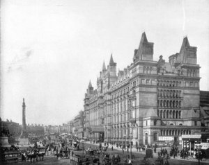 Lime Street, Liverpool, England, Ende des 19. Jahrhunderts von John L. Stoddard