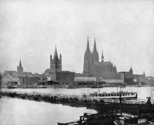 Der Rhein bei Köln, Deutschland