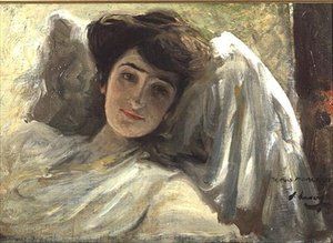 Eine lange Dame in Ruhe von John Lavery