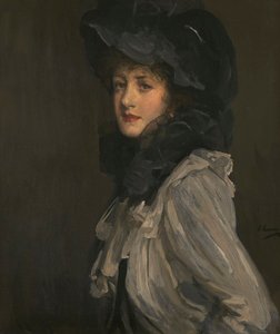 Dame in Grau und Schwarz von John Lavery