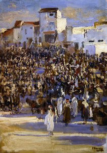 Marktplatz in Tanger von John Lavery