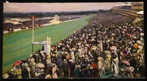 Der Gold Cup, Ascot, das königliche Gehege von John Lavery