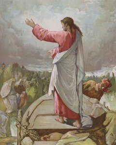 Jesus predigt vom Boot aus