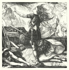 Der Tod von König Warwolf (Gravur) von John Lawson