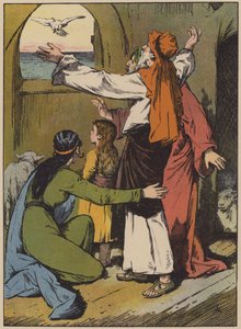 Die Taube bringt Noah ein grünes Blatt von John Lawson