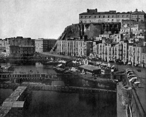 Saint Lucia in Neapel, Foto von John Lawson Stoddard (1850-1931) Reisender und Konferenzredner, Bildungswerk für Chicago (s/w Foto)