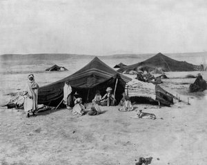 Lager in der Sahara-Wüste, Afrika