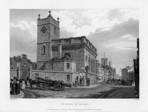 Kirche St. Peter le Bailey, Oxford, 1835 von John Le Keux