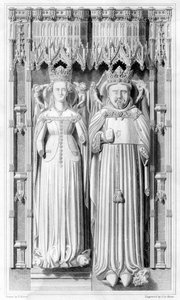 Abbild von Heinrich IV. und seiner Königin Johanna von Navarra in der Kathedrale von Canterbury