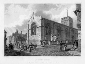St Ebbes Kirche, Oxford, 1835 von John Le Keux