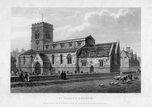St. Giles Kirche, Oxford, 1834 von John Le Keux
