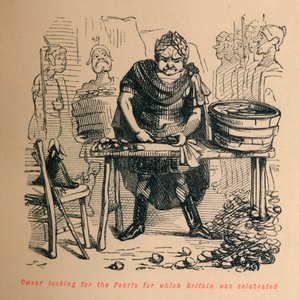 Cäsar sucht die Perlen, für die Britannien berühmt war, ca. 1860