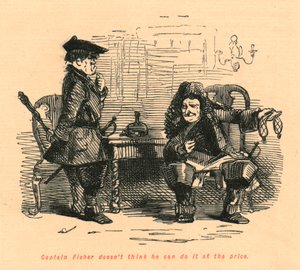 Kapitän Fisher glaubt nicht, dass er es zu diesem Preis schaffen kann, 1897 von John Leech