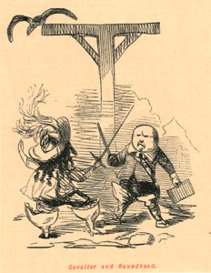Kavalier und Rundkopf, 1897 von John Leech
