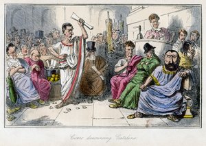 Cicero denunziert Cataline, 1850er Jahre von John Leech